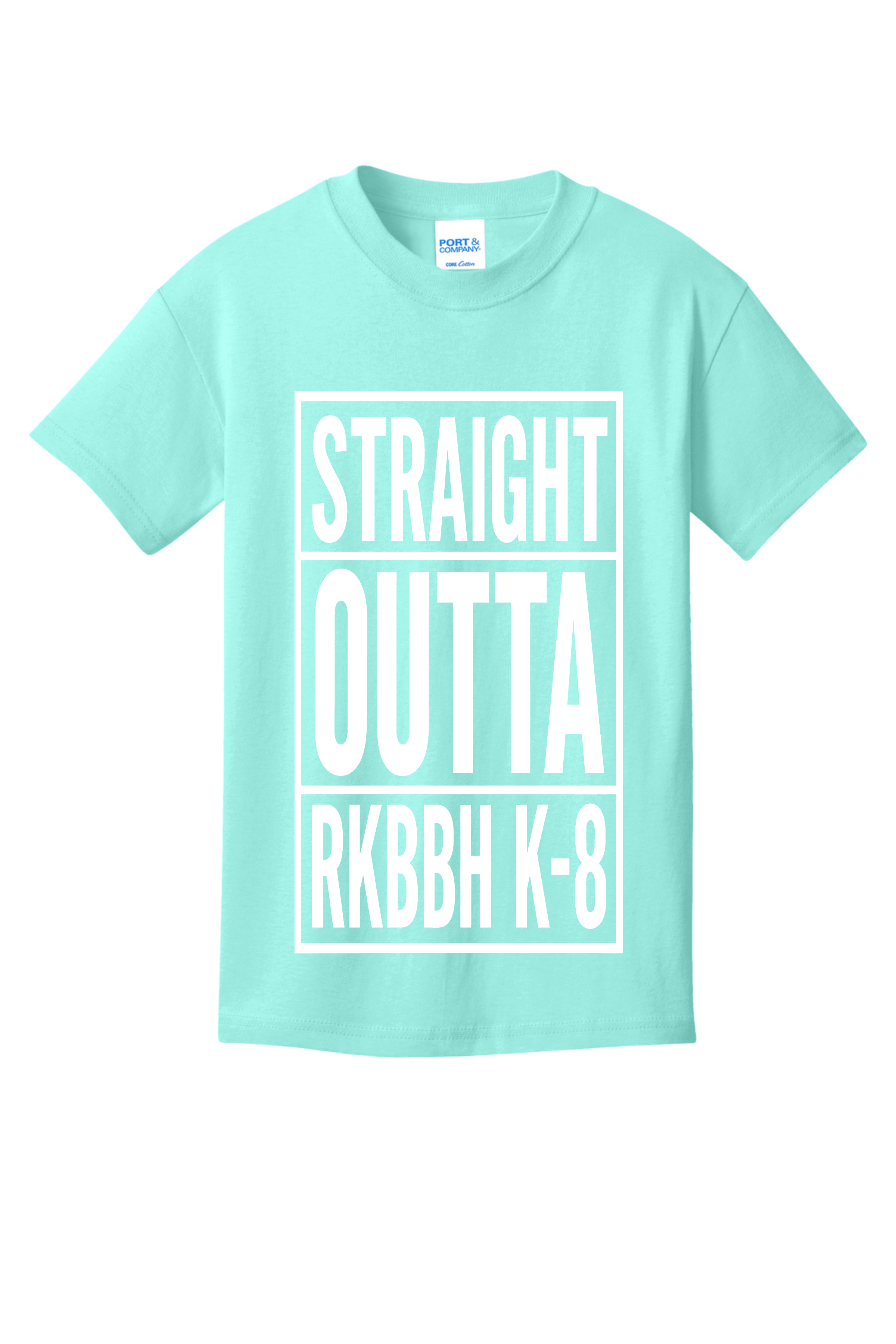 Ruth K. Broad Bay Harbor - STRAIGHT OUTTA RKBBH K-8 - Youth Core Cotton Tee